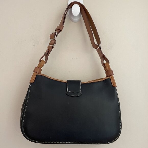 Vintage Dooney & Bourke Shoulder Bag Handbag Purse Black Brown Adjustable EUC - Picture 6 of 14